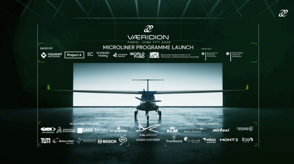 VÆRIDION Advances Microliner Programme with ASL Groups as Launch Customer, Customer Advisory Committee and Key Industry Partners onboard